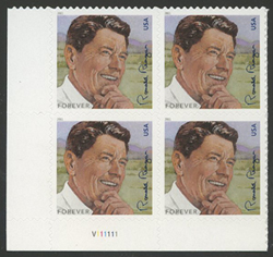 U.S. #4494 44c Ronald Reagan PNB of 4