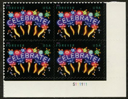 U.S. #4502 Neon Celebrate Forever (2011) PNB of 4