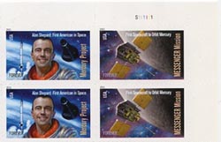 U.S. #4528a Space Firsts Plate Number Block PNB of 4