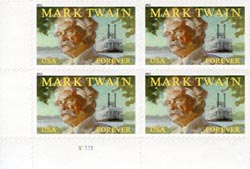 U.S. #4545 Mark Twain PNB of 4