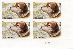 U.S. #4547 Owney the Postal Dog PNB of 4