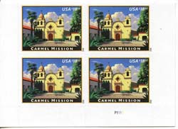 U.S. #4650 Carmel Mission PNB of 4