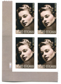 U.S. #5012 Ingrid Bergman, PNB of 4