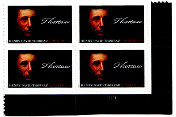 U.S. #5202 Henry David Thoreau, PNB of 4