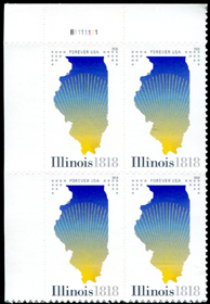 U.S. #5274 Illinois Statehood PNB of 4
