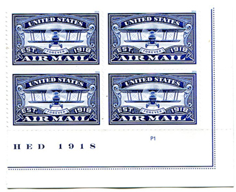 U.S. #5281 U.S. Air Mail (Blue) PNB of 4