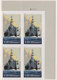 U.S. #5392 USS Missouri PNB of 4