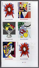 U.S. #5796 Roy Lichtenstein, PNB of 6