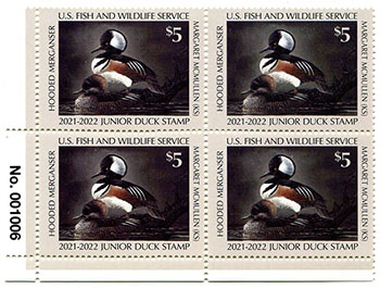 U.S. #JDS29 Junior Duck Stamp 2021 PNB of 4