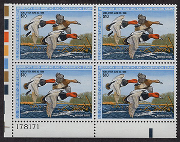 U.S. #RW54 MNH Redheads PNB of 4