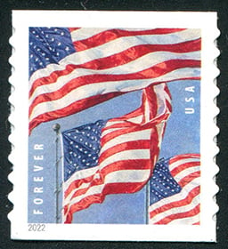 U.S. #5657 Flags of 2022 Coil 9-1/2 vert
