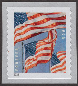U.S. #5655 Flags of 2022 Coil 10-3/4 vert