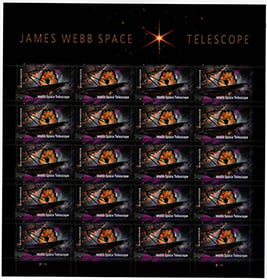 U.S. #5720 James Webb Space Telescope, Pane of 20