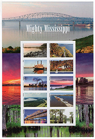 U.S. #5698 Mighty Mississippi, Pane of 10