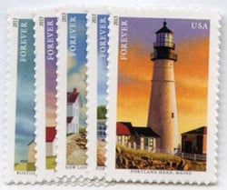 U.S. #4791-95 New England Coastal Lighthouses, 5 Singles