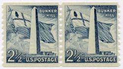 U.S. #1056 2-1/2c Bunker Hill Coil Pair MNH