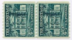 U.S. #1059 4-1/2c The Hermitage Line Pair MNH