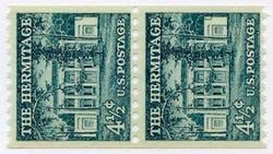 U.S. #1059 4-1/2c The Hermitage Coil Pair MNH