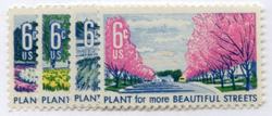 U.S. #1365-68 Beautification of America, 4 Singles  MNH