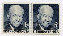 U.S. #1401 6c Eisenhower Line Pair MNH