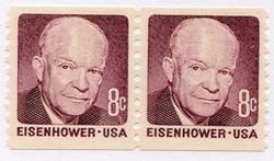 U.S. #1402 8c Eisenhower Coil Pair MNH