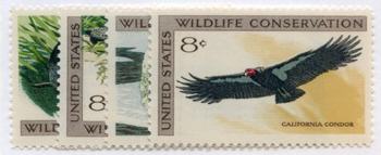 U.S. #1427-30 Wildlife Conservation, 4 Singles MNH