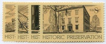 U.S. #1440-43 Historic Preservation, 4 Singles MNH