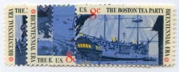 U.S. #1480-83 Boston Tea Party, 4 Singles MNH