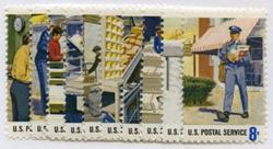 U.S. #1489-98 Postal Workers, 10 Singles MNH