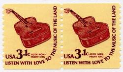 U.S. #1613 3.1c Guitar Coil Pair MNH