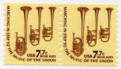 U.S. #1614 7.7c Saxhorns Coil Pair MNH