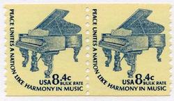 U.S. #1615C 8.4c Piano Coil Pair MNH