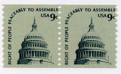 U.S. #1616 9c Dome of Capitol Coil Pair MNH