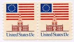 U.S. #1625 Independence Hall Coil Pair MNH