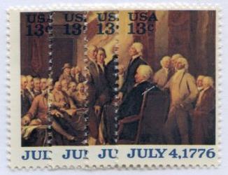 U.S. #1691-94 Declaration of Independence, 4 Singles MNH