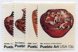 U.S. #1706-09 Pueblo Pottery, 4 Singles MNH