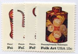 U.S. #1775-78 Pennsylvania Toleware, 4 Singles MNH