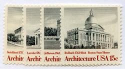 U.S. #1779-82 American Architecture, 4 Singles MNH