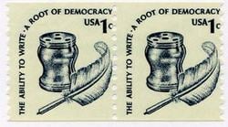 U.S. #1811 1c Inkwell Coil Pair MNH