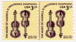 U.S. #1813 3.5c Violins Line Pair MNH