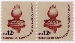 U.S. #1816 12c Liberty Torch Coil Pair MNH