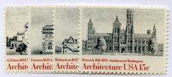 U.S. #1838-41 American Architecture, 4 Singles MNH