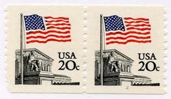 U.S. #1895 Flag Over Supreme Court Coil Pair MNH