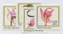 U.S. #2076-79 Orchids, 4 Singles MNH