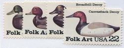 U.S. #2138-41 Duck Decoys, 4 Singles MNH