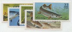 U.S. #2205-09 Fish, 5 Singles MNH