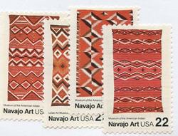 U.S. #2235-38 Navajo Rugs, 4 Singles MNH