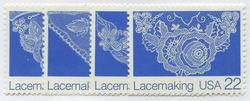 U.S. #2351-54 Lacemaking Singles, 4 Singles MNH