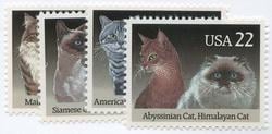 U.S. #2372-75 Cats Singles, 4 Singles  MNH