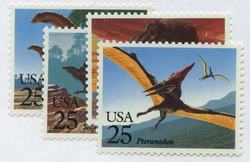 U.S. #2422-25 Prehistoric Animals, 4 Singles MNH